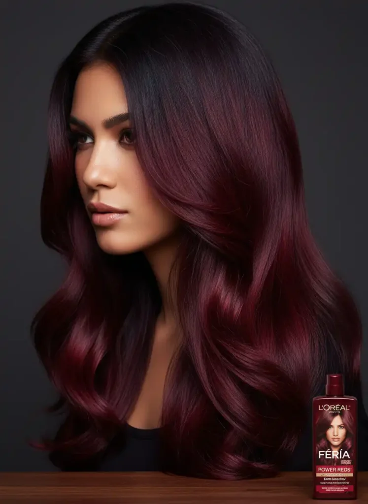 Deep Burgundy Hair for Brunettes Who Want an Edge