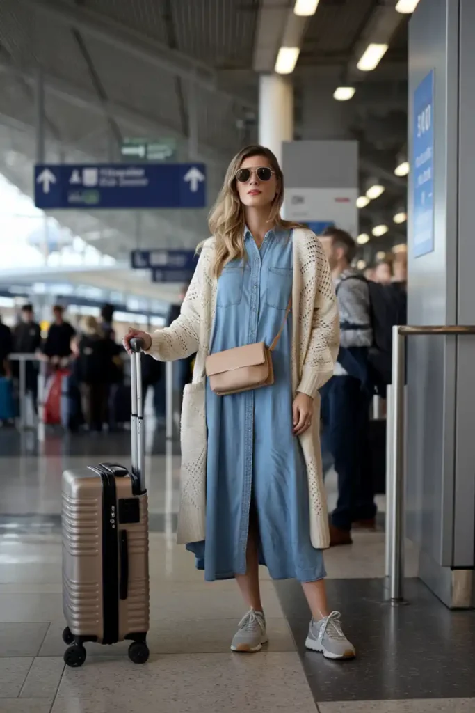 Denim Dress Travel Style Essentials
