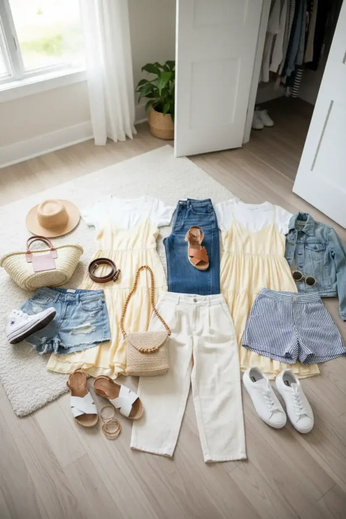 Everyday lookbook outfits built around one pastel yellow aesthetic piece