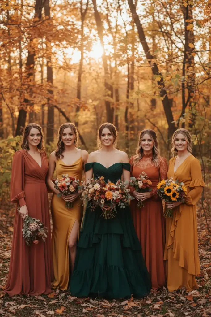Fall Wedding Color Schemes for Bridesmaid Dresses That Actually Work