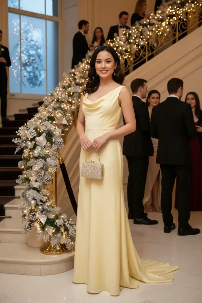 Formal dresses long, elegant, classy, and simple solve winter event dressing