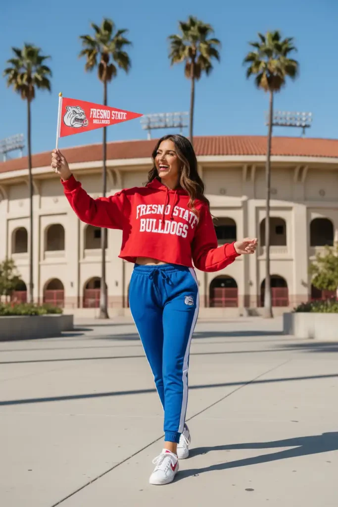 Fresno State Gameday Outfit Ideas for Red and Blue Fans