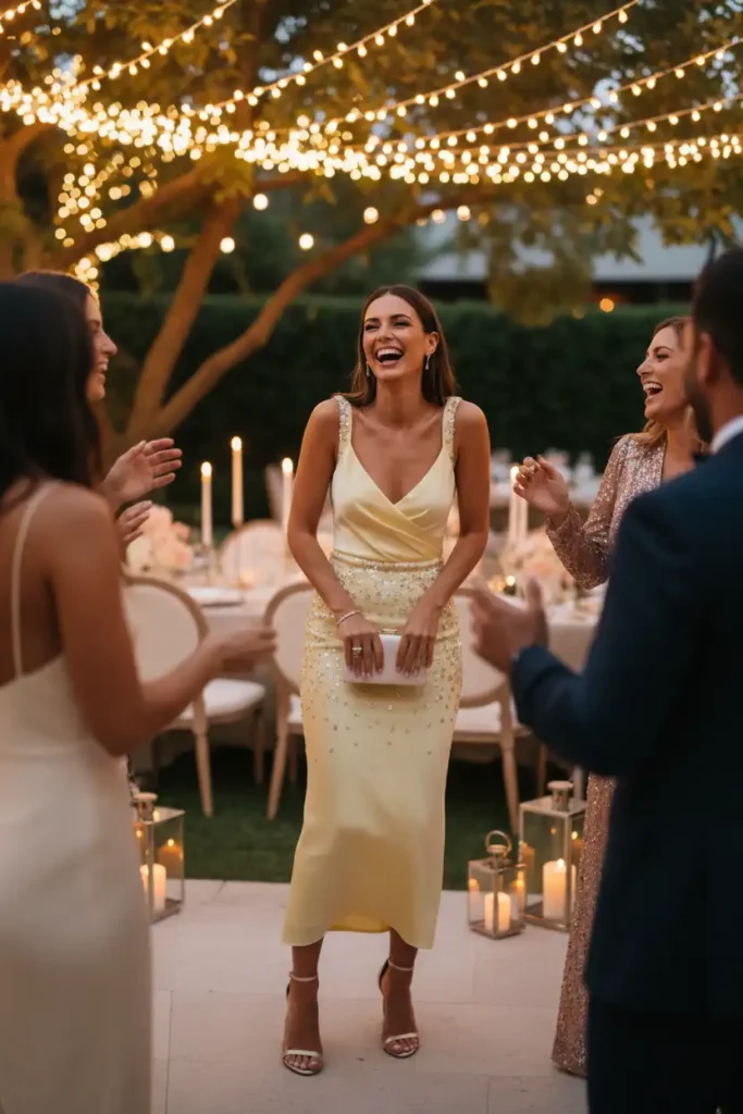 Glam dresses in yellow work better at summer parties than you think