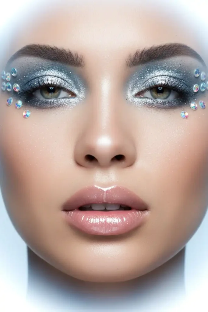 Glitter Makeup That Completes Your Y2K Halloween Costume