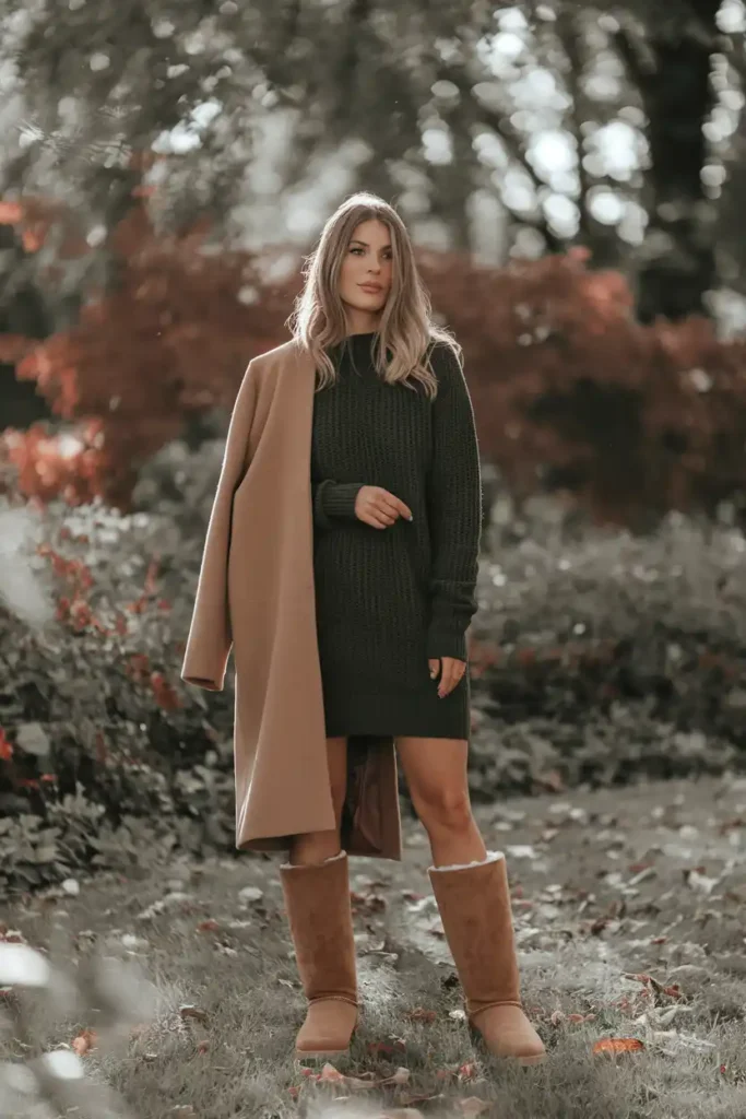 Green Sweater Dress Outfit for a Pop of Color