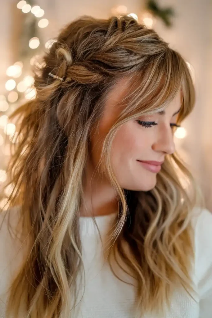 Holiday Styling Works Best With a Half-Up Shape