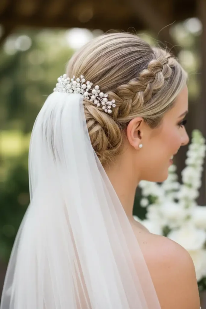 How Your Veil Placement Affects Thin Hair Updos