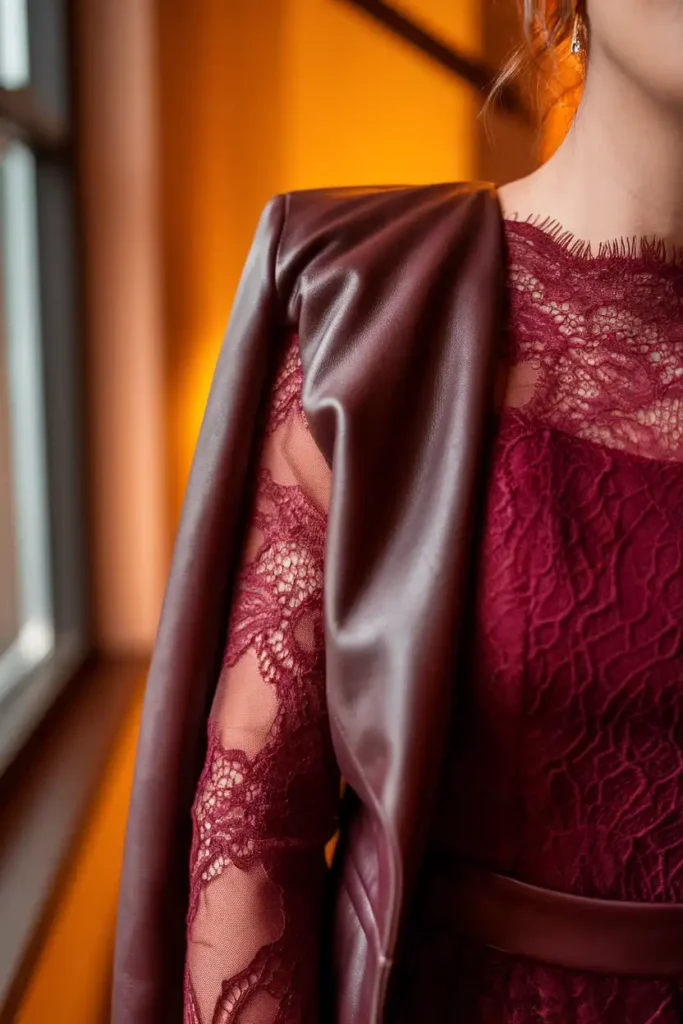 How to Style Lace Dresses in Burgundy for Fall Events
