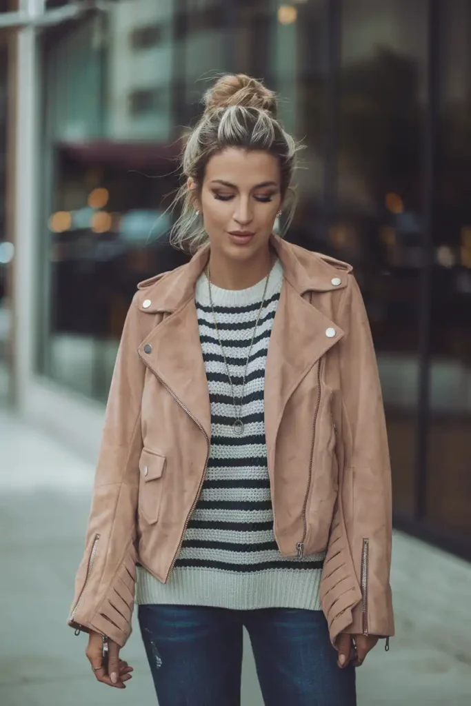 Jean Jacket and Turtleneck Outfit Ideas for Layering Season