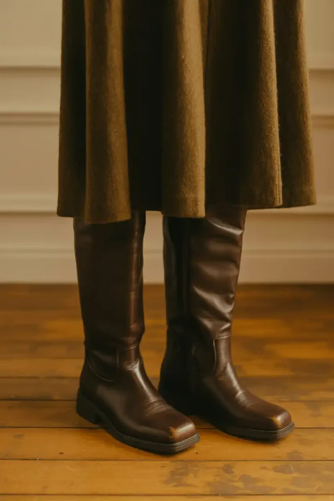 Knee High Leather Boots Without the Tough Girl Vibe