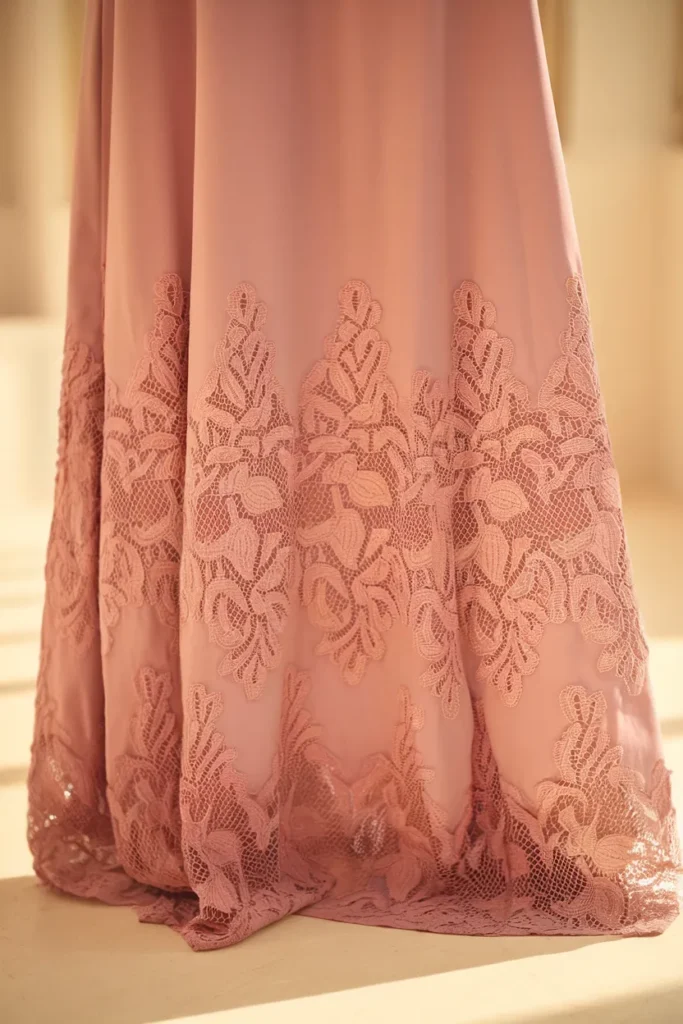 Lace maxi dresses bring softness to the trend