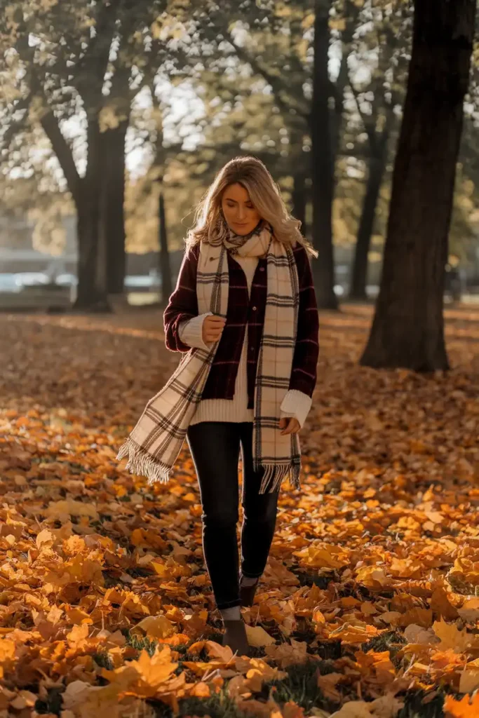 Layered Fall Looks That Center Around Maroon