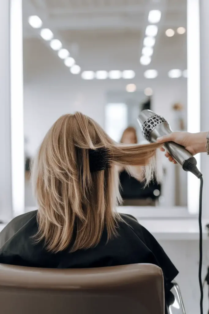 Layered Hair Blowout Tips