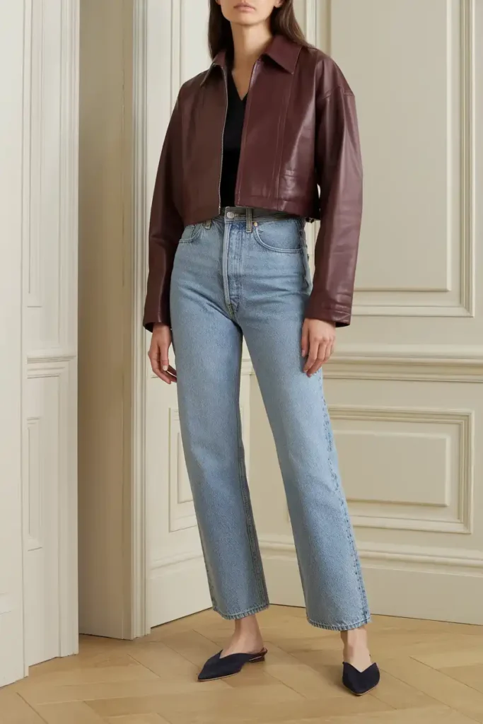 Leather Jacket Outfit Ideas for Petite Frames