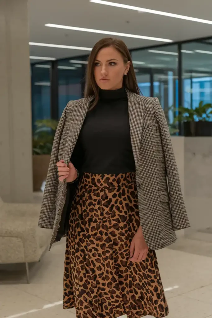 Leopard Print Skirt Outfit Work Styling Done Right