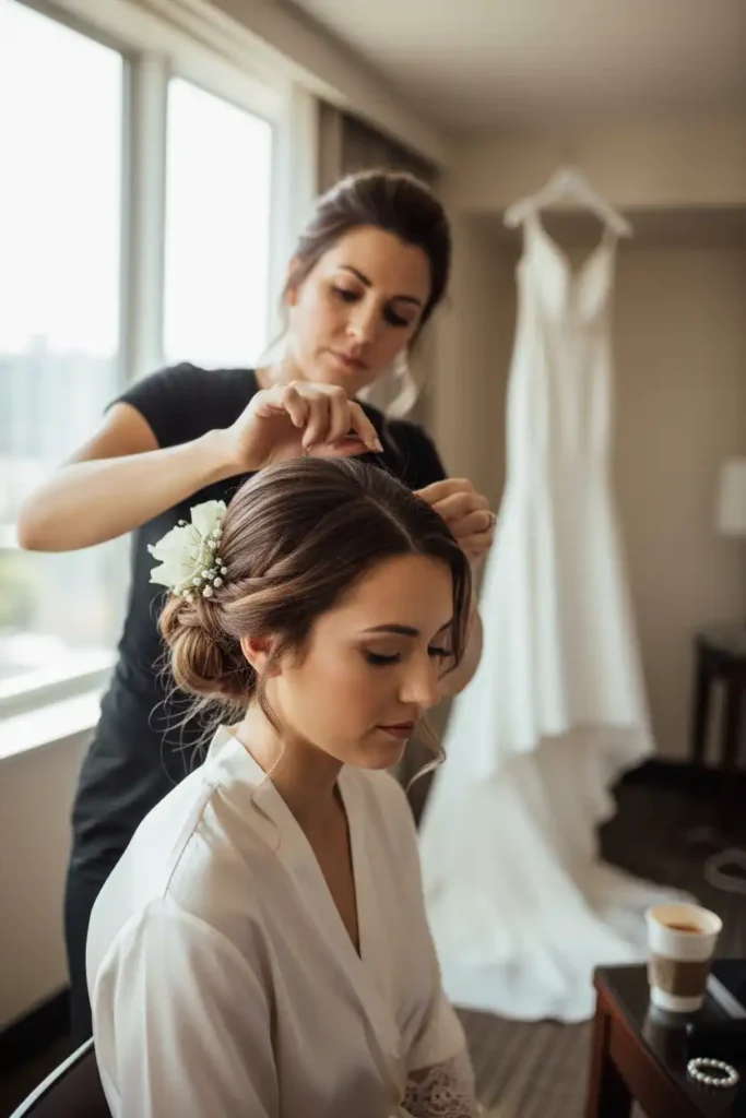 Low Up Do Wedding Hair for Brides Who Want Ease