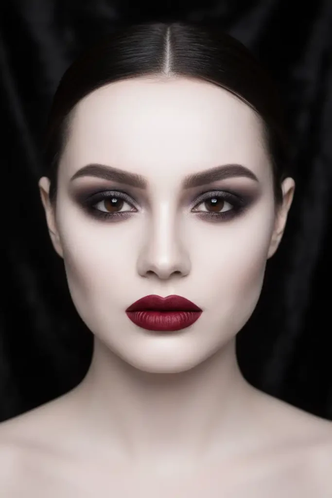 Makeup That Sells the Bite: Pale Base, Dark Lip