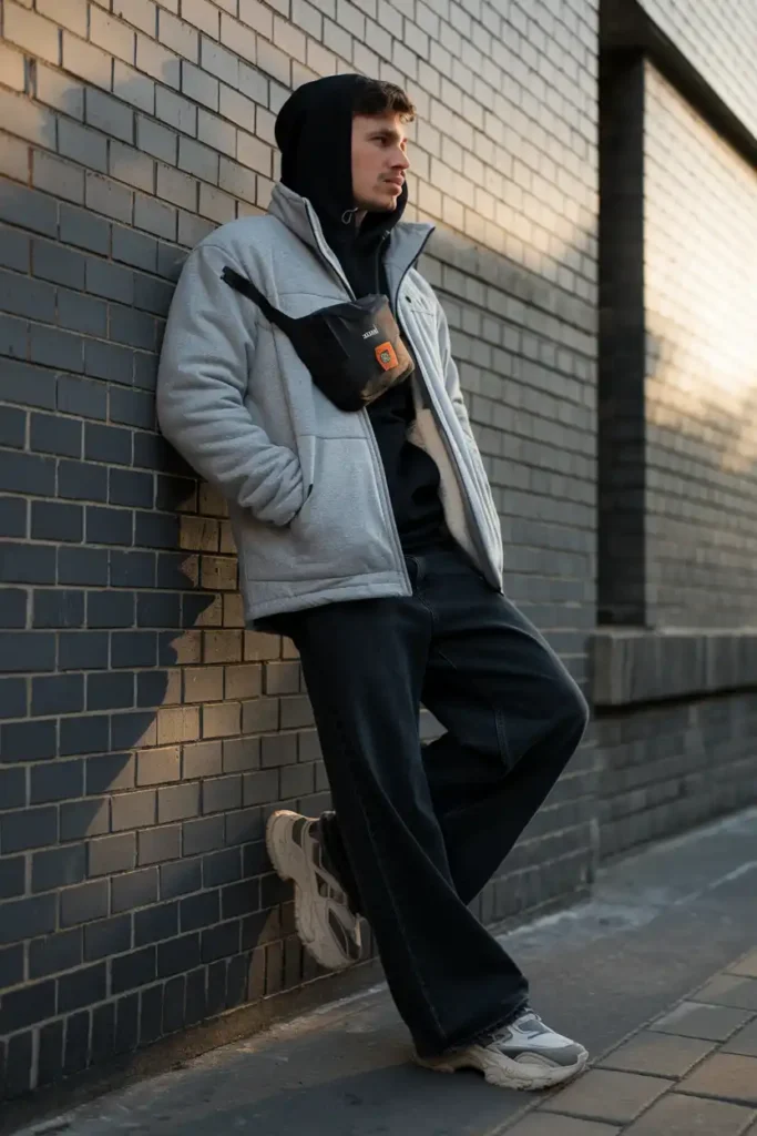 Making a Gray Fleece Look Like Streetwear, Not Gym Wear