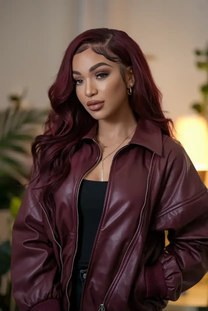 Matching Burgundy Hair Color to a Burgundy Jacket