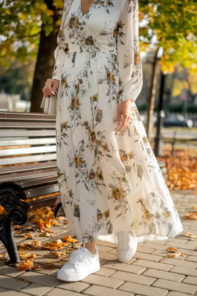 Maxi Dress Fall Outfit Casual Styling for Warmer Days