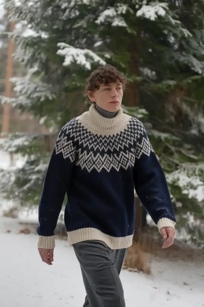 Norwegian Knit Sweater for a Statement Winter Piece