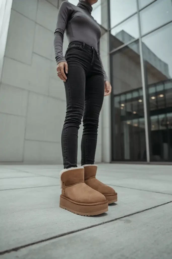 Platform Uggs Outfit Ideas for Extra Height
