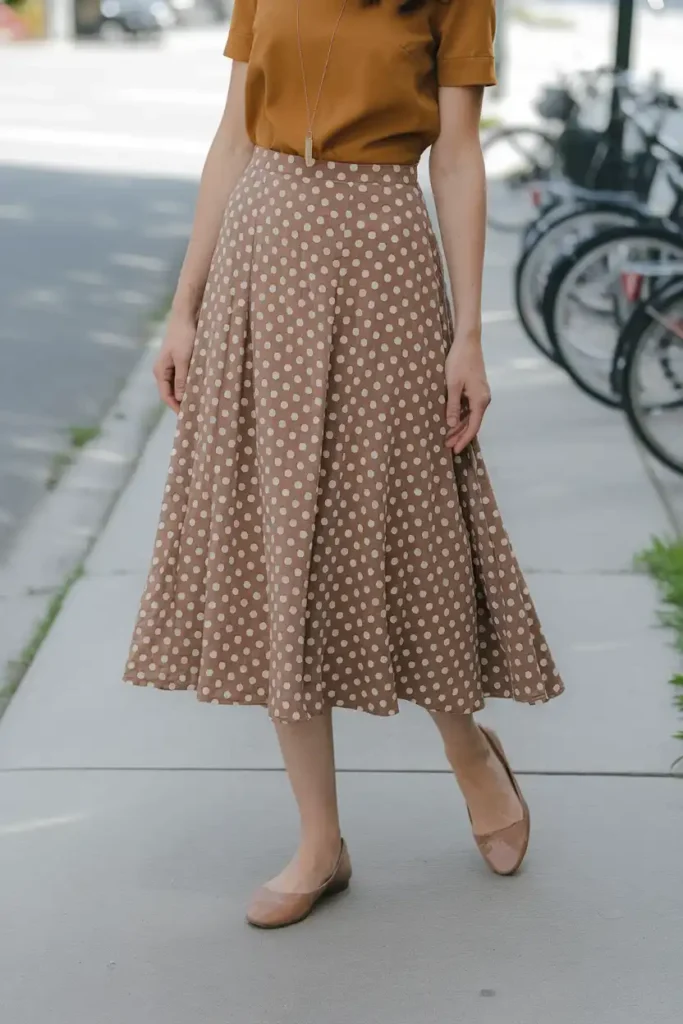 Polka Dot Skirt Outfit For A Playful Morning