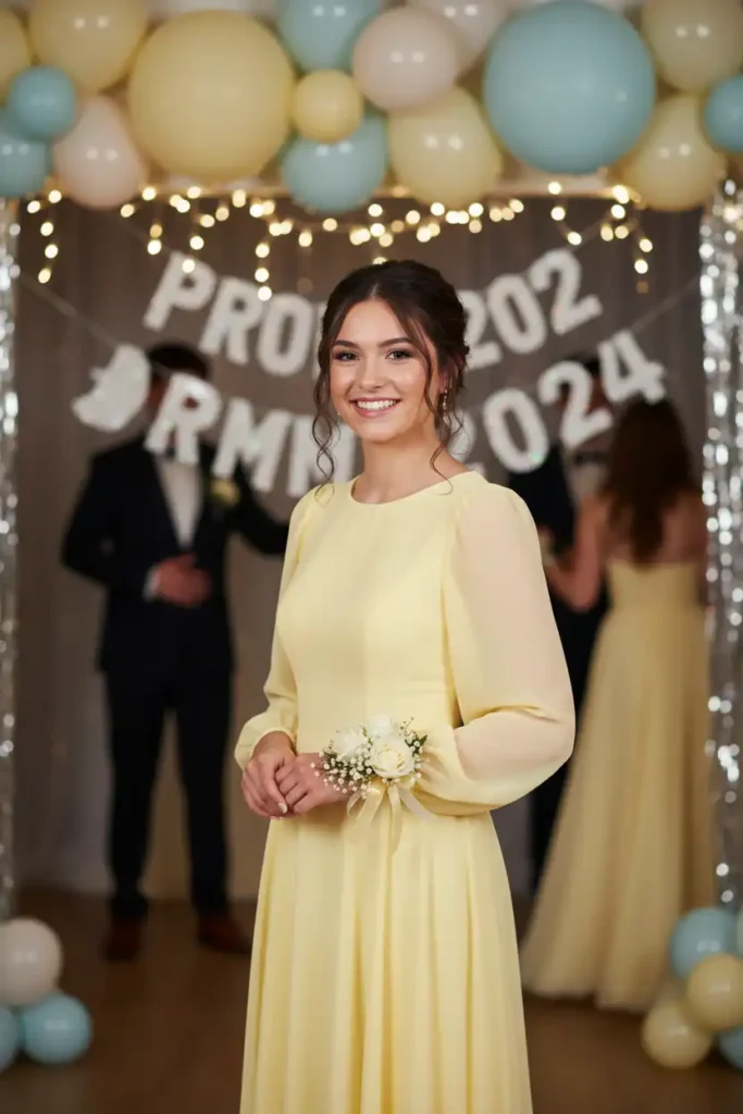 Prom dress ideas that stay modest, elegant, and classy in yellow