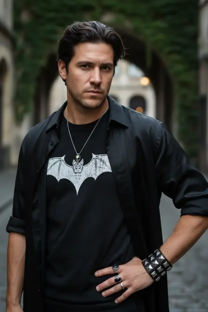 Punk Goth Details That Work for Him