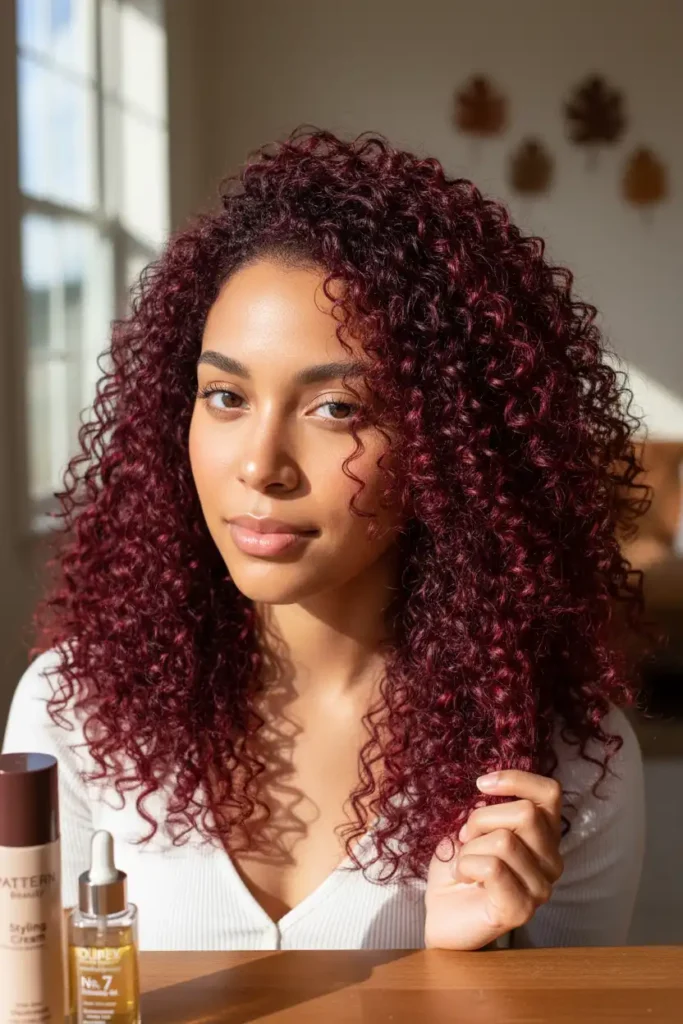 Red curly hair on brown skin: styling tips that actually hold up