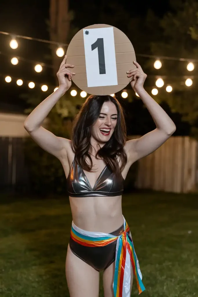 Ring girl boxing costume for warm rooms and long nights