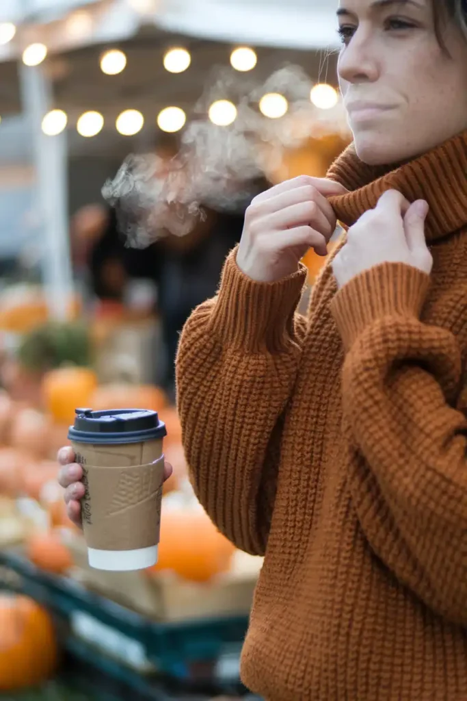 Rollneck Sweaters for Chilly Morning Errands