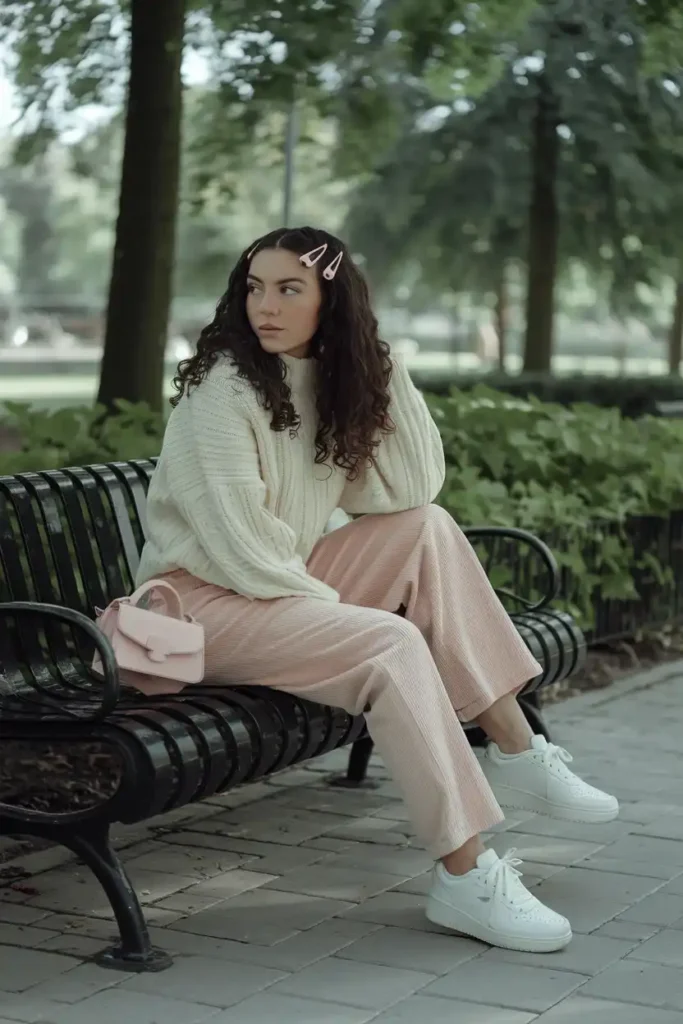 Soft Girl Styling with Corduroy Pants