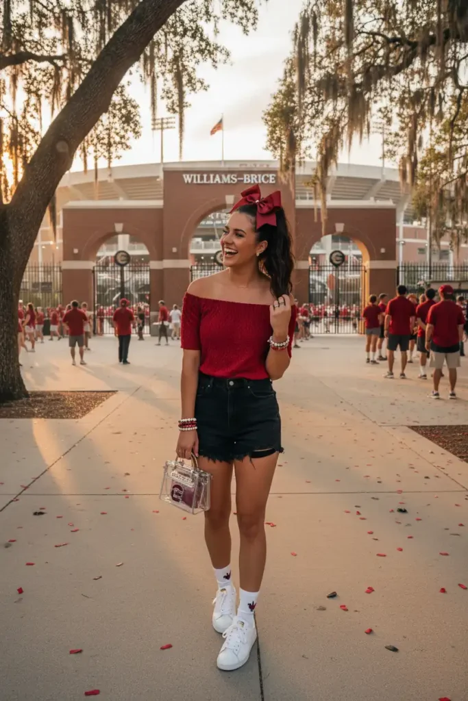 South Carolina Gameday Outfit Ideas in Garnet and Black