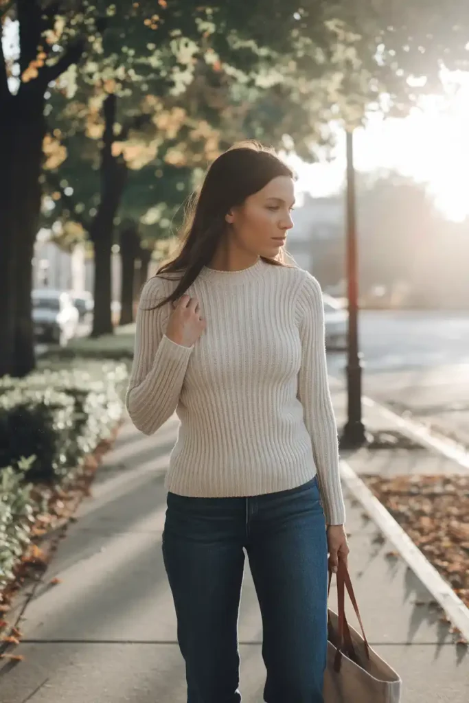 Start Your Transition With a Lightweight Knitted Sweater