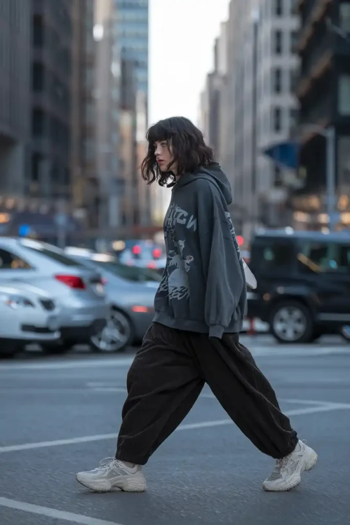 Street Style Corduroy Pants Outfit for Everyday Wear
