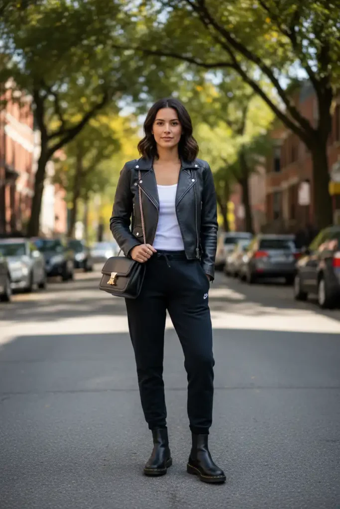 Styling a Black Jacket Over Your Basics