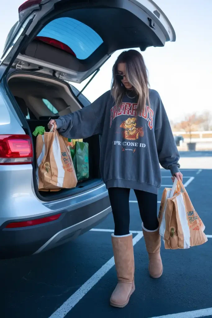 Sweatshirt Outfit Ideas for Errand Days