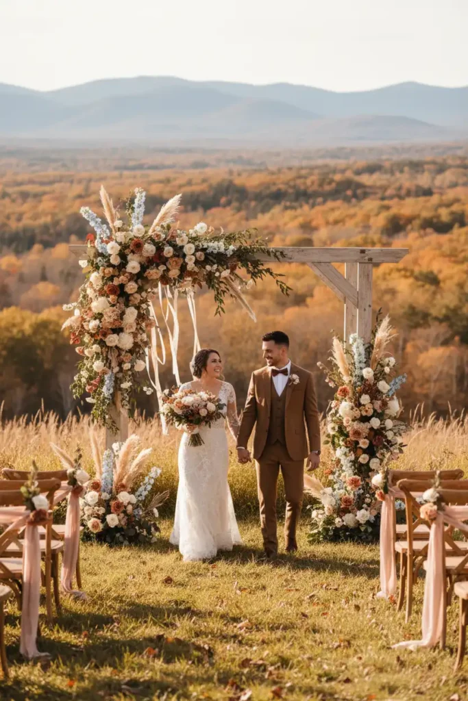 Terracotta and Blue Wedding Palette Ideas for Outdoor Ceremonies