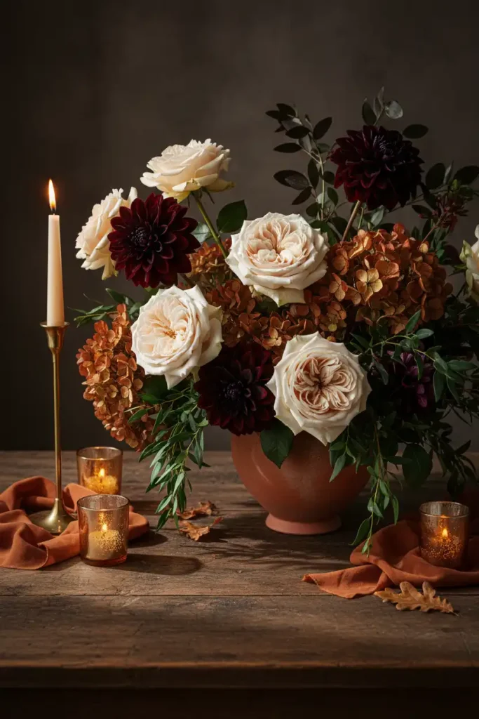 Terracotta and Burgundy for a Moody Autumn Palette