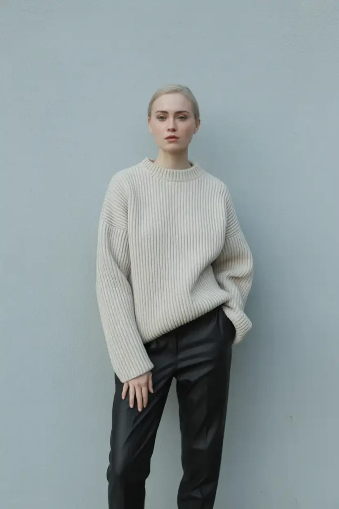 The Cozy Knit That Softens Every Dark Look