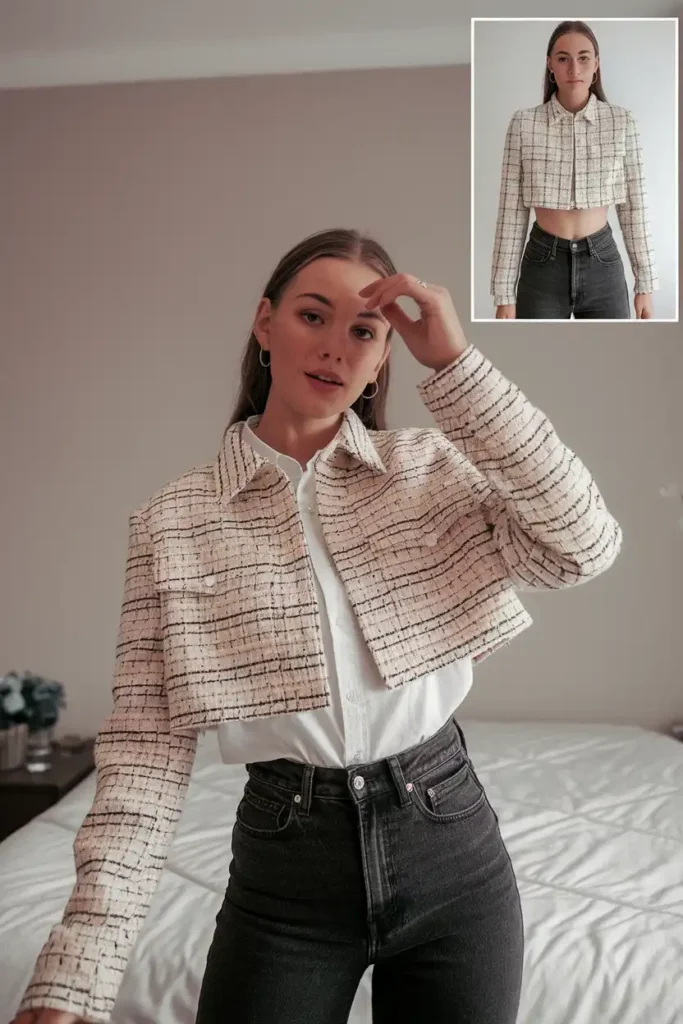 The Cropped Chanel Jacket Trick for Shorter Torsos