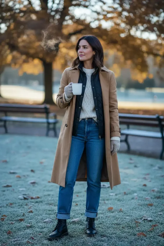 Trendy Layering for Cold Fall Mornings