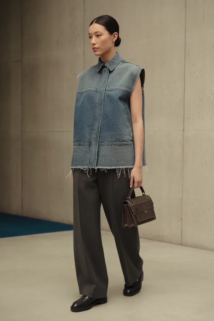 Turn Heads With A Cropped Vest And High-Waisted Trousers