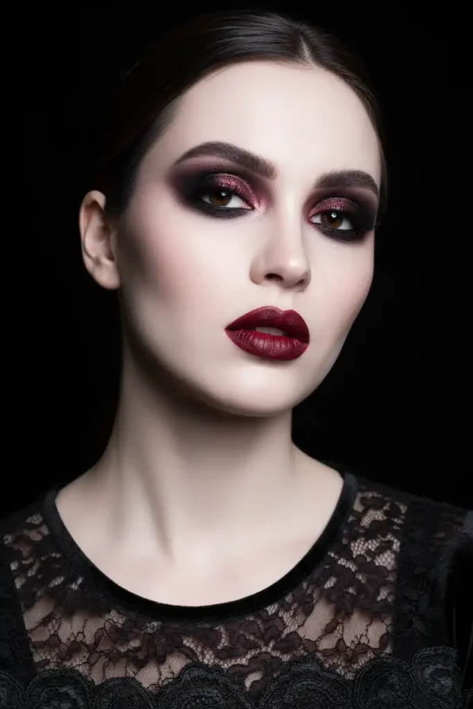 Vampire ball makeup that photographs beautifully