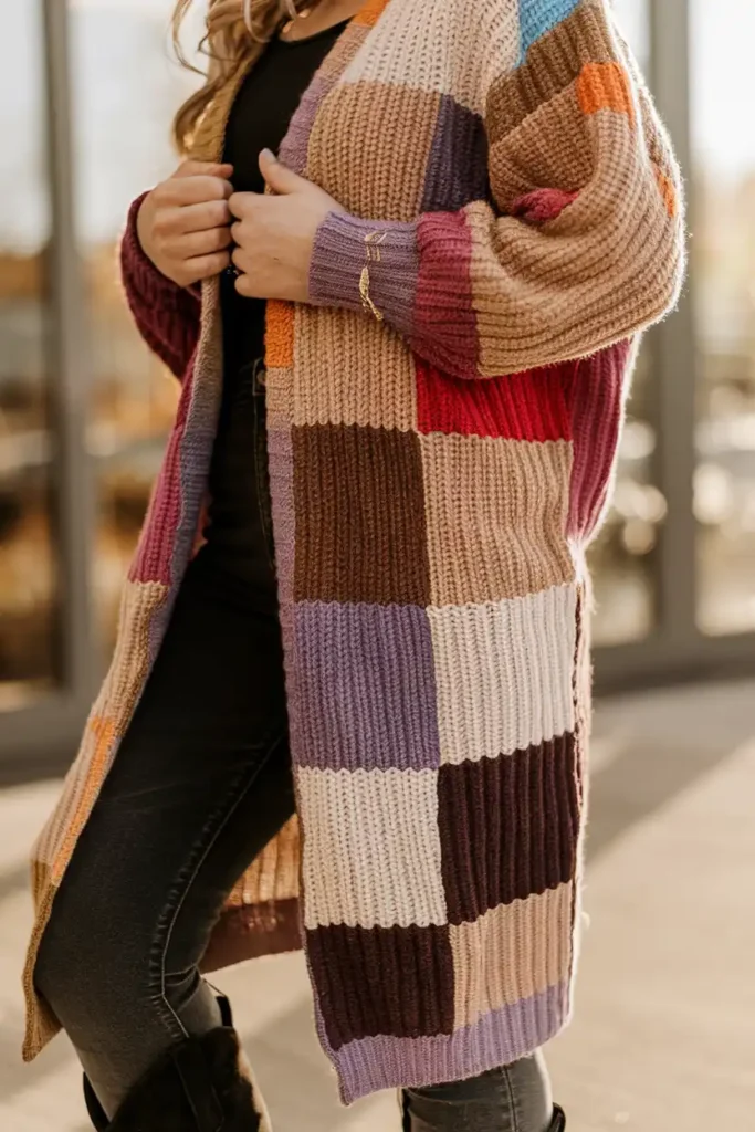 Vintage Patchwork Cardigan Outfit Inspiration