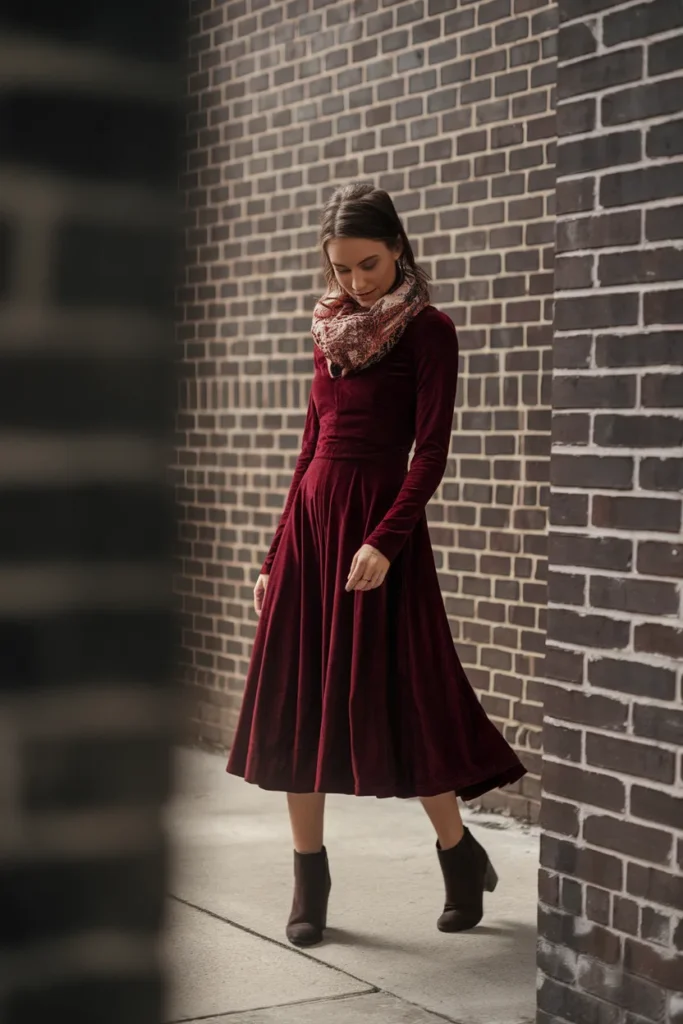 Vintage long sleeve dresses solve your transitional weather problem