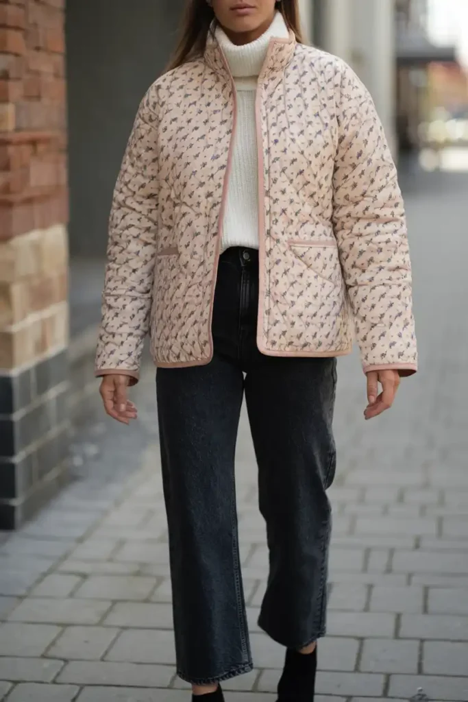 Wearing the Wrong Shoes With a Quilted Jacket