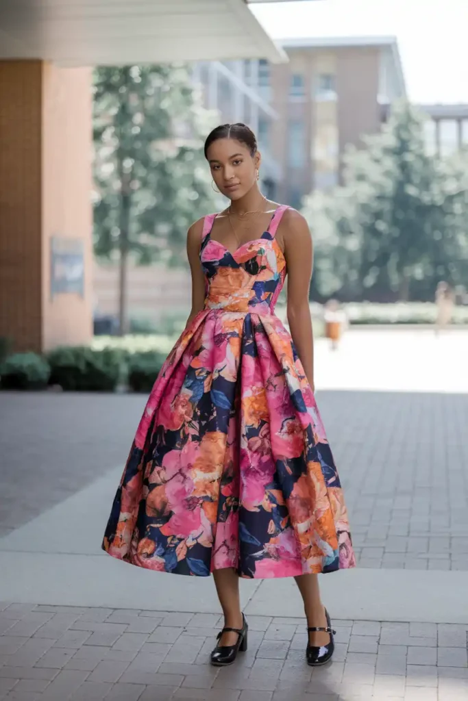 When a Statement Dress Needs a Quiet Shoe