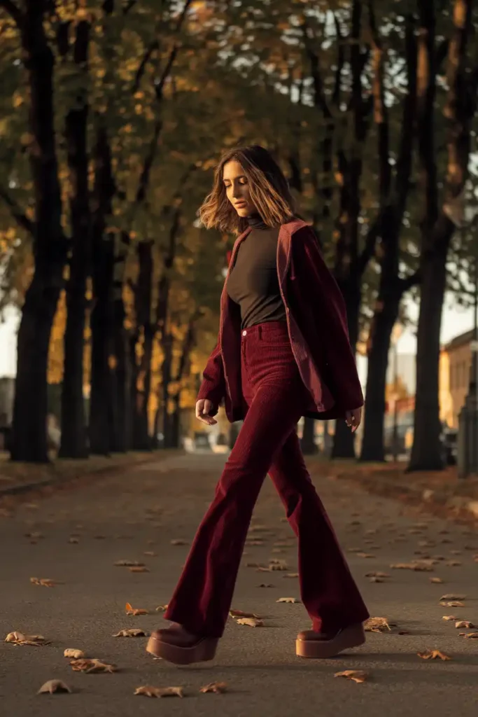 Why Burgundy Corduroy Flare Pants Deserve a Spot in Your Closet